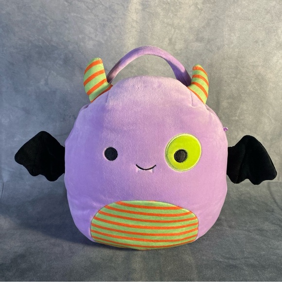 Squishmallows Blaze Bat Candy Bag Trick Or Treat Purple Halloween Costume Tote - Picture 1 of 8